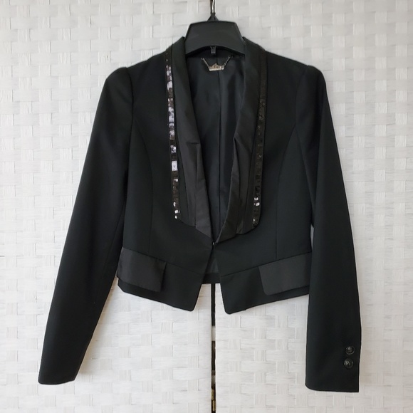 Black Sequin Blazer - Picture 2 of 7